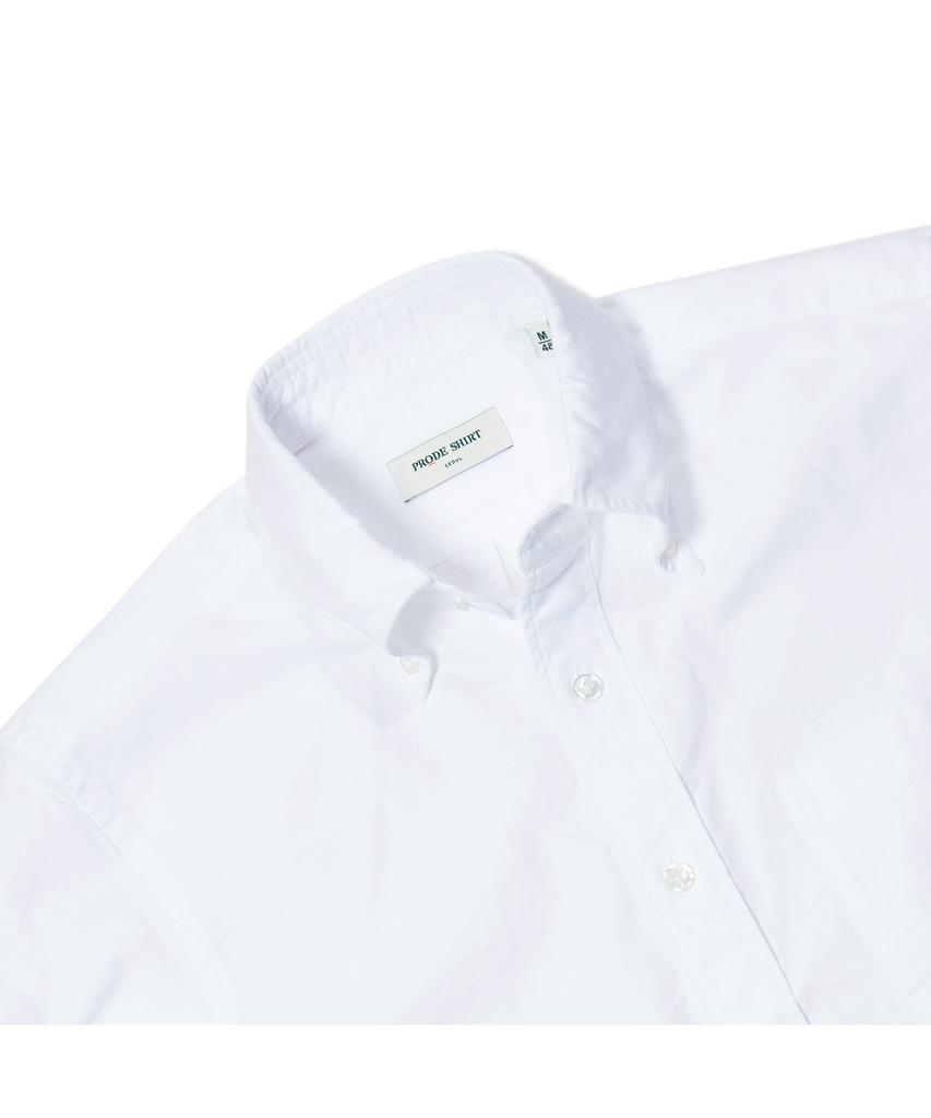 PRODESHIRT [Обычный] Оксфордская рубашка D-300 (белый)