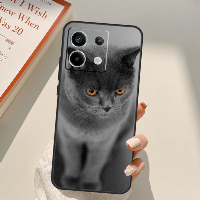 Чехол для телефона British Shorthair Cat для Xiaomi Redmi Note 13 14 9 10 12 11 15 Pro Plus Чехол для Redmi 15 C 12C 13C 14C 10C