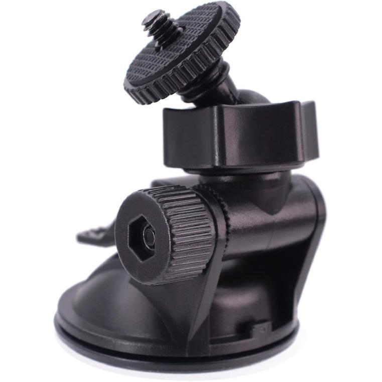 CH01A 1/4" 1/8" Thread Camera Suction Mount Tripod Holder in Dash Cam Mount Holder - Screw Tripod Windshield Holder Fits Sony/Ricoh/HP/GoPro/Oculus
