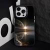 Moon Galaxy Universe Cool For iPhone 17,16,15,14,13,12,11,Pro,Max,Plus,E,Air,Mini Anti Fall Black Matte Hard Bumper Phone Case