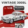 1:18 Scale 300SL 500K Car Model Toy Sound Light Four Wheel Suspension Linkage Steering Sports Cars Models Hobby Ornaments