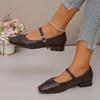 Ретро-стиль, брендовые дизайнерские туфли на толстом каблуке для женщин, туфли Мэри Джейн, модные туфли с круглым носком, удобные туфли-лодочки для офиса