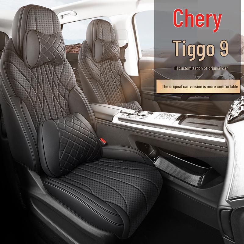 NNL Chery Tiggo 9 Custom Leather Car Seat Covers for 5 & 7-Seaters, Perforated and Sporty.