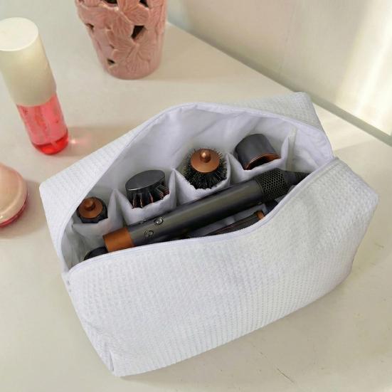 Сумка для хранения фена Вафельная Дорожный чехол для парикмахерских инструментов Застежка-молния Стеганый Цветочный Органайзер для инструментов для укладки волос для щипцов для завивки Аксессуары
