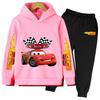 Мультяшное Аниме Молния Маккуин Модный Крутой Принт Свободный Теплый Удобный Толстовки с Длинным Рукавом Комплект для Мальчиков Девочек
