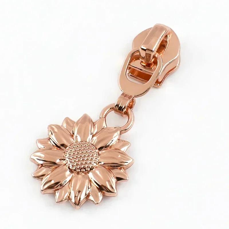 5/10/30 шт. Пулер для молнии №5 для нейлоновых молний, одежда, сумки, декор, ползунок для молнии, ручка, головка молнии в виде подсолнуха, ремонт, швейные принадлежности