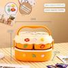 1600ml Cartoon Double Layer Lunch Box Leakproof Food Box Food Warmer Container  School Office Lunch