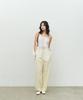MAKE A TOAST Double-Pleated Curve Pants Light Yellow Mbespa002Ly