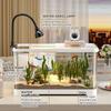 Новый прозрачный аквариум 360 с LED-освещением, мощным фильтром, многофункциональный аквариум для рыб с водяным насосом, аквариум для черепах для декора рыб