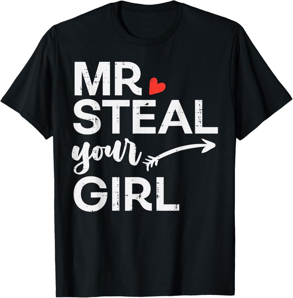 Valentines Day Mr Steal Your Love Design Unisex T-Shirt