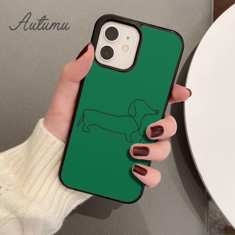 Милый чехол для телефона с таксой для iPhone 11 12 13 14 Pro Max mini X XR XS SE 2020 5 6S 7 8 Plus Samsung Galaxy S21 S22 Накладка