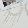 Jewelry Accessories Imitation Pearl Choker Necklace Stacking Tassel Pendant Women Wrap Necklaces