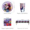 Kpop Demnn Huter Одноразовая посуда Kpop Аниме Huntrix Принадлежности для вечеринки в честь дня рождения Стаканы Тарелки Флажки Декор Задний фон Реквизит для фото