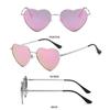 Fashion Vintage Metal Frame Heart-Shaped Glasses Eyewear Polarized Glasses Women Heart Sunglasses