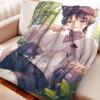 Genshin Impact Warm Flannel Throw Blanket for Home Decor Bedspread Trendy Street Style
