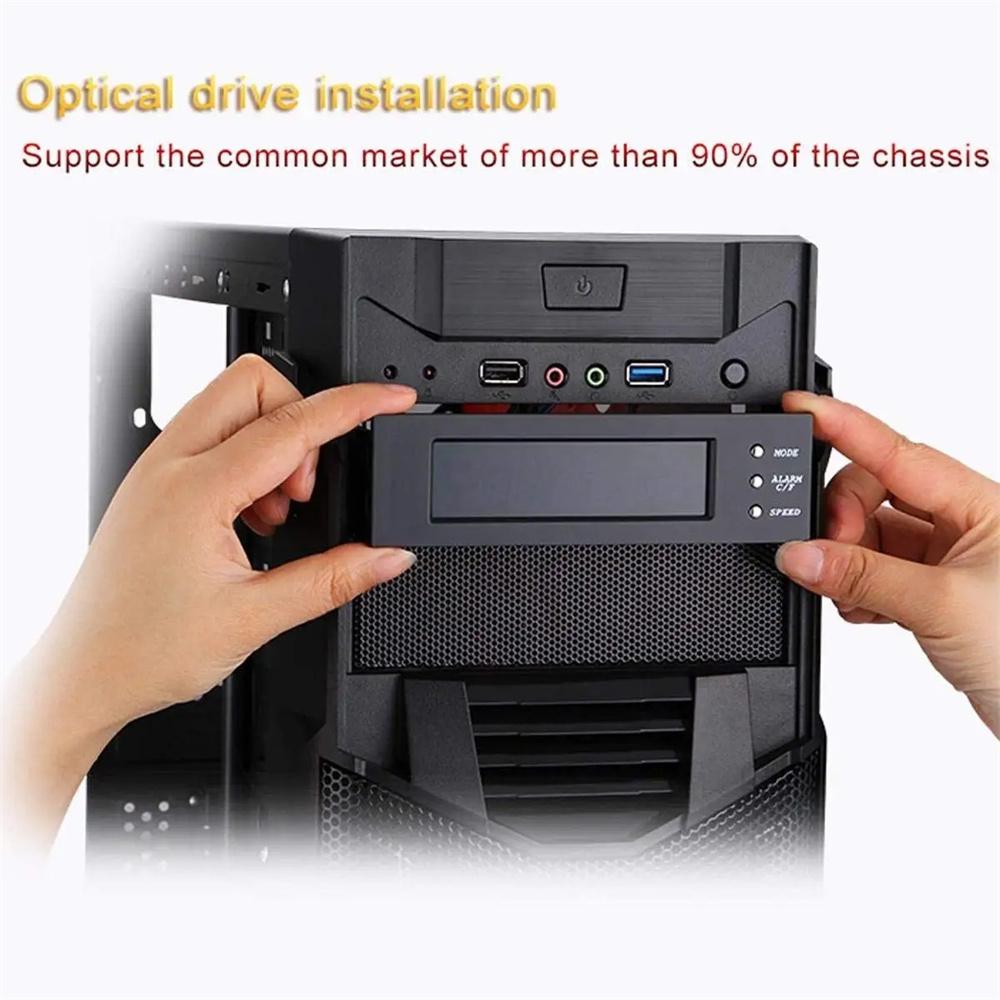 5.25'' 12V Контроллер вентиляторов для ПК Панель управления 3 вентиляторами по температуре для ПК