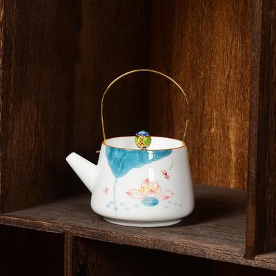 Расписанный вручную чайник с подъемной балкой Чайник для чая пуэр Чайники для чайной церемонии Чайник с подогревом Чайник Восточный марокканский чайник Глиняная гайвань