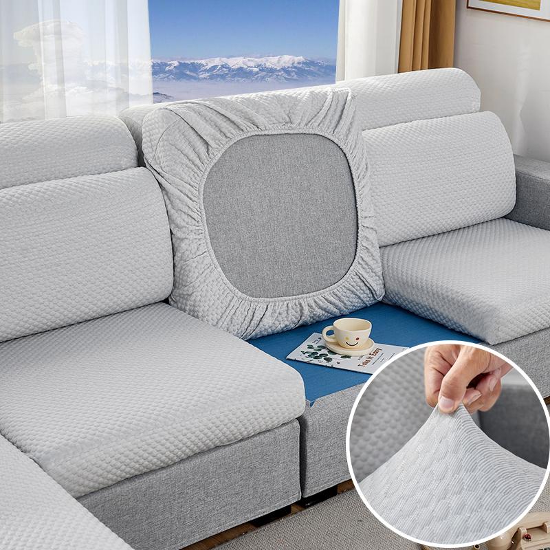 New Cool Sofa Cushion Cover Solid Color Elastic Chaise Longue Sofa Cover Sectional Sofa Seat Cover