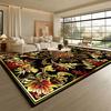 Современный Черный Роскошный Ковер Гостиная Золотая Кайма Противоскользящий Коврик для Кофейных Столиков Мягкий Складной Офисный Декор для Зоны Отдыха Ковер Легко Чистить