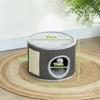 Cat Cave, 2 Levels, Cat House, Plush, Cushion, Sisal Scratching Board, diameter 40 x 30H cm, Dark Grey