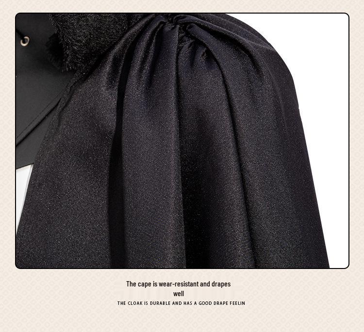 Мужской средневековый костюм вампира-демона - Шарф, Хэллоуин, Косплей, Сценическое выступление, Вечеринка, Плащ