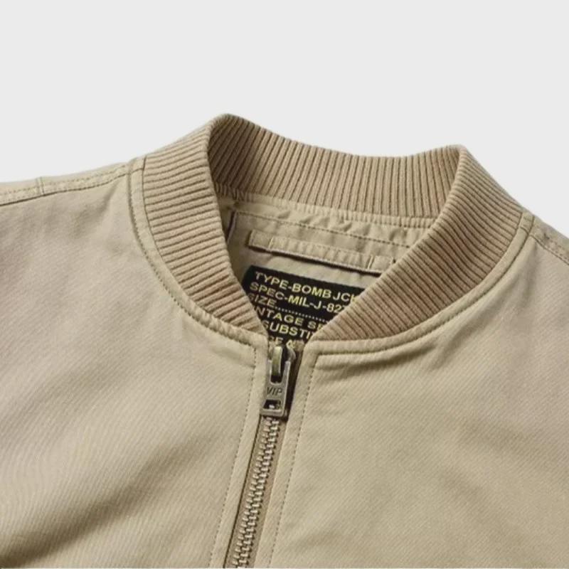 Мужская куртка-бомбер свободного покроя — повседневный стиль бейсбольной формы на весну/осень