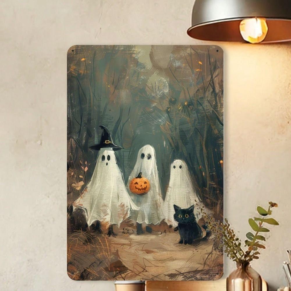 Halloween Poster On the Wall, Metal Plaque 20x30cm