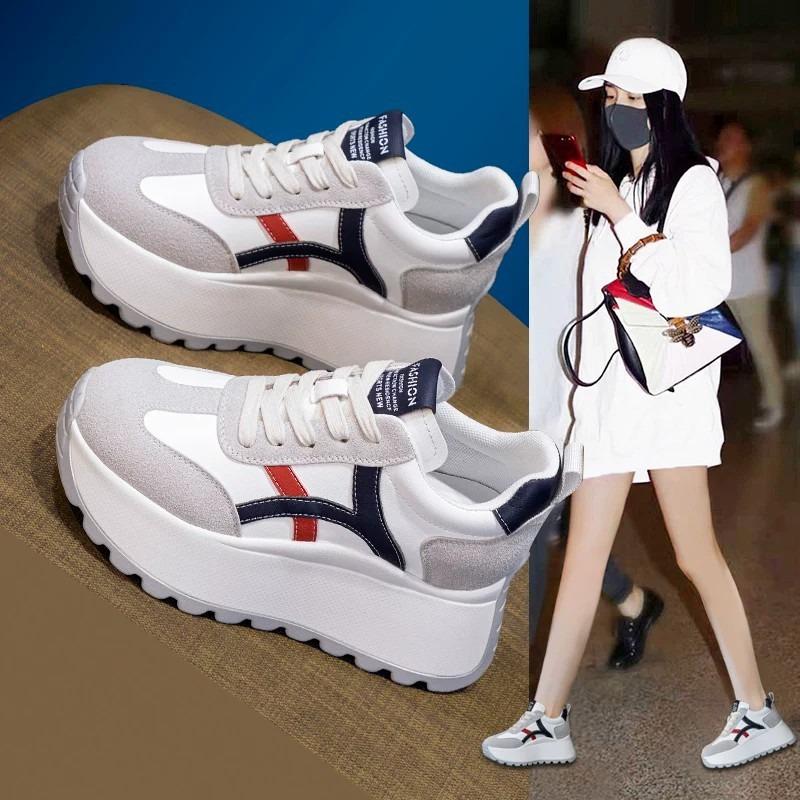 Women's Shoes Increase In Height, Autumn and Winter New Thick-soled Muffins with High Heels, Casual Forrest Gump Shoes, Sports Shoes