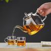 Стеклянный чайник большой емкости с фильтром для разделения чая и воды