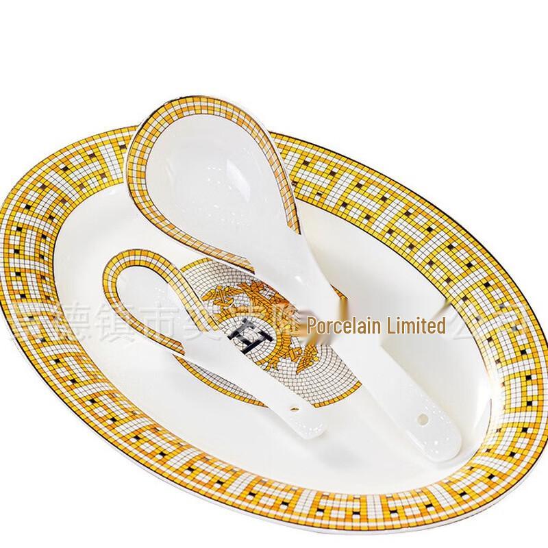 Керамический набор столовой посуды JANLA в стиле легкой роскоши