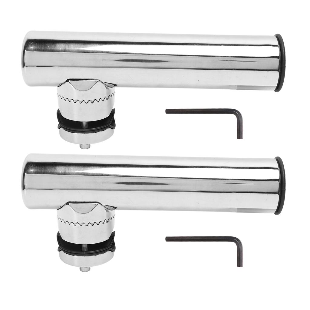 Держатель для удочки из нержавеющей стали 316, вращающийся на 360 градусов, регулируемый зажим для удочки для рейлинга от 1 дюйма до 1-1/4 дюйма