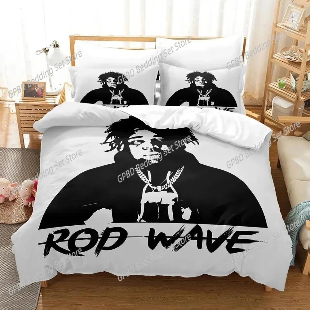 3D Печать Комплект Постельного Белья с Раппером Rod Wave Для Спальни Мягкие Современные Покрывала Удобное Детское Пододеяльник Чехол для Одеяла и Наволочка