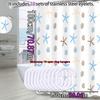 Cartoon Pattern Starfish Bathroom Shower Curtain Bathroom Partition Curtain Light Opaque Waterproof Material Bathroom More Refre