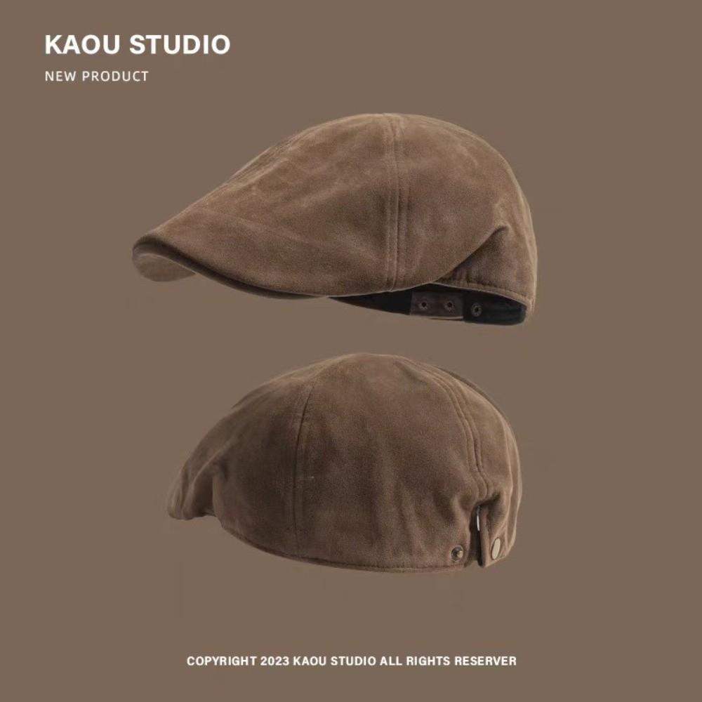 Autumn Artist Painter Hat Suede Beret Style Cap Fashion Newsboy Cap For Men Women