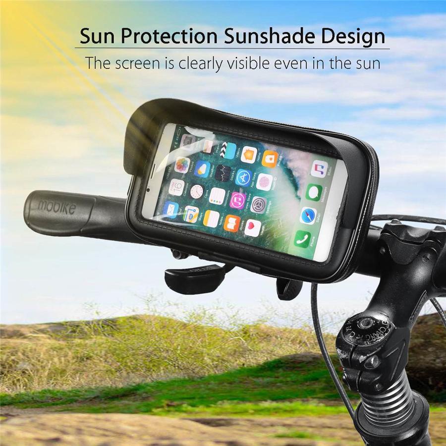 6.3 Inch Waterproof Bike Bicycle Mobile Phone Holder Stand Motorcycle Handlebar Mount Bag Case For Iphone for Samsung