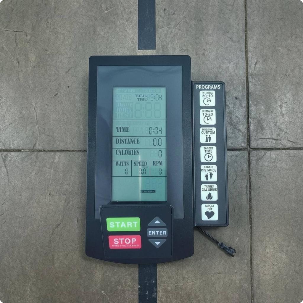 Exercise Bike Display Panel LCD Screen Stationary Bike Monitor Fitness Meter Display Button Control Program Modes for Gym