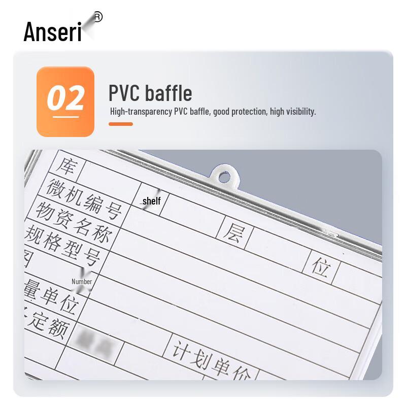 Ansellary 88x100mm Magnetic Warehouse Shelf Labels (10-Pack)