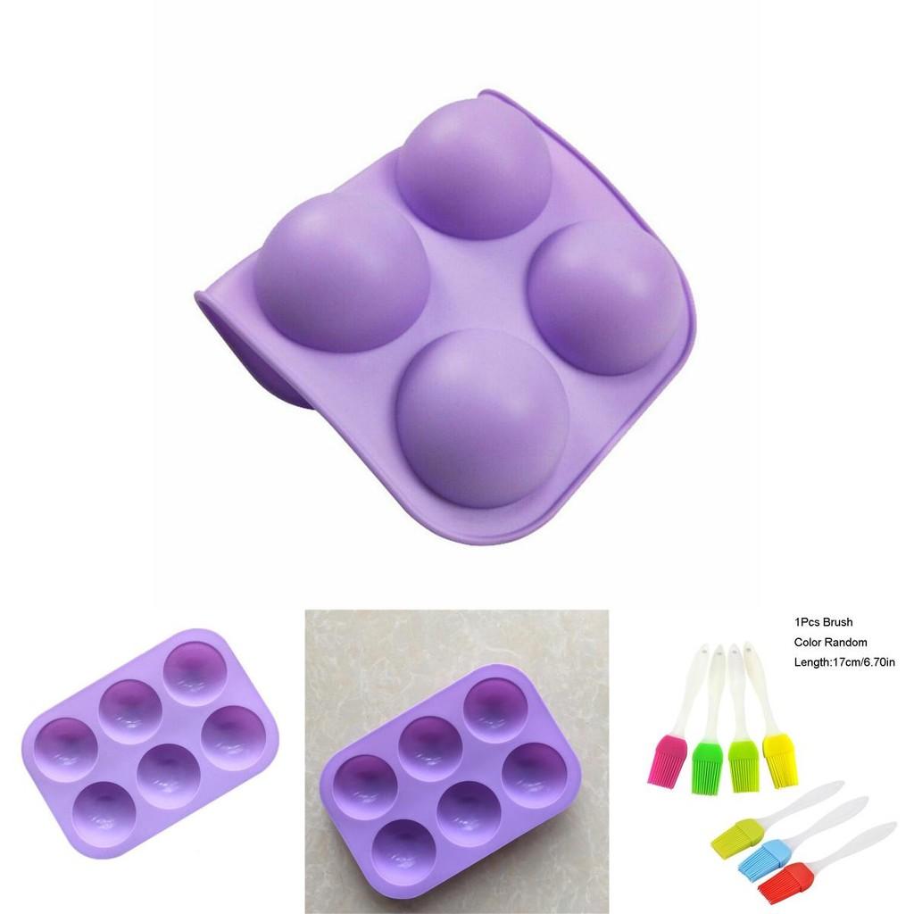 Универсальная 3D силиконовая форма на 6 ячеек в виде полусферы для идеально сформированных шоколадных и пирожных угощений