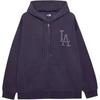 New Era FW24 MLB Los Angeles Dodgers Свободная Толстовка с капюшоном на молнии с логотипом и буквами, с длинным рукавом, флисовая, Американская толстовка, Унисекс, Темно-серый 14177705