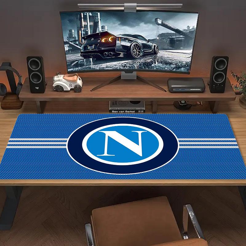 SSC Napoli Print Cushion Non-slip Laptop Tablet Big Mousepad XXL Mat Mini PC Playmat With Lock edge