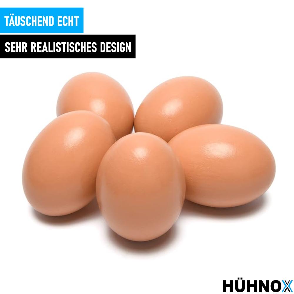 HÜHNOX Деревянные куриные яйца заготовки для пасхального декора 5 шт инкубатор