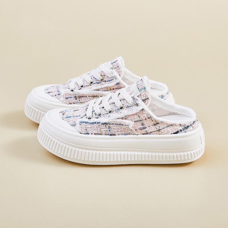 Fashion versatile cool slippers spring and summer 2025 new versatile casual cool slippers thick-bottomed bag head half slippers women