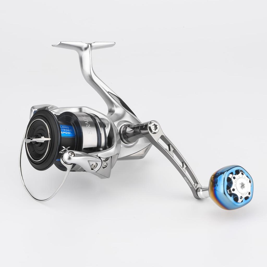 Gomexus Ручка 70 мм для спиннинговых катушек Shimano Daiwa, цельная конструкция из сверхпрочного дюралюминия с титановой ручкой управления