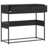 Vidaxl Stolik Konsolowy, Czarny, 90X35X80 Cm, Materiał Drewnopochodny