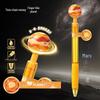Rotating Planet Black Gel Pen: Floating Push-Button, Smooth 0.5mm, Quick-Drying, Water-Based Ink