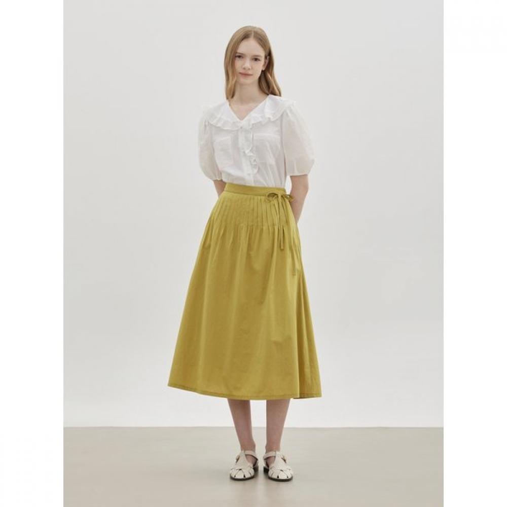 Cc Collect Ruffle Decoration Wide Collar Blouse C262msc135