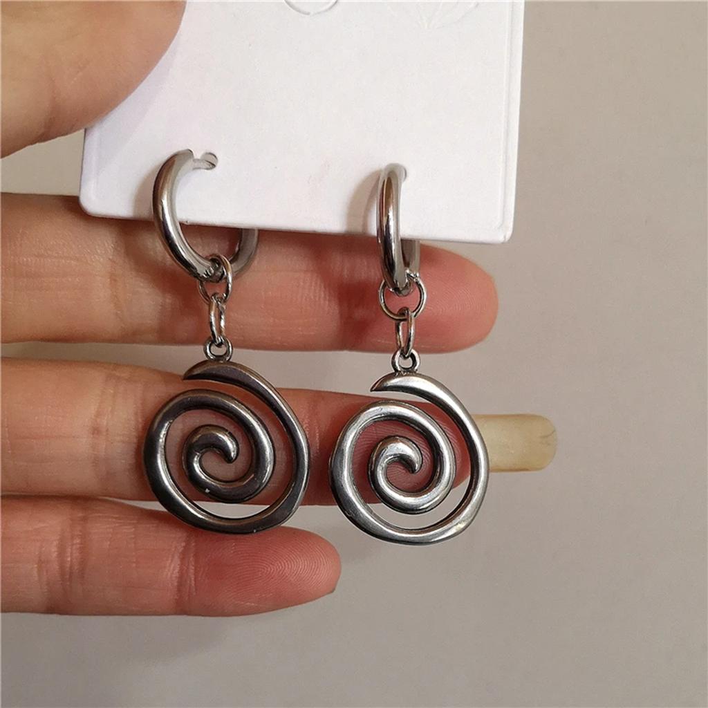 Модные серьги из нержавеющей стали неправильной формы, индивидуализированные геометрические подвески для ушей, эффектные украшения для ушей для женщин