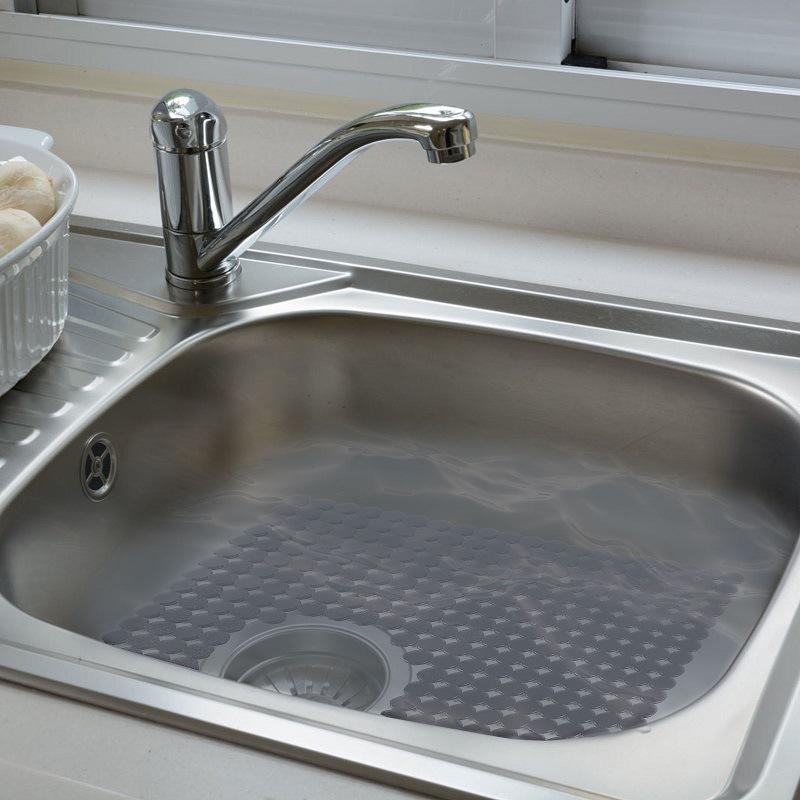 2 шт. коврика для кухонной мойки из нержавеющей стали/керамики, экологически чистые протекторы из ПВХ для нижней части кухонной мойки, регулируемые