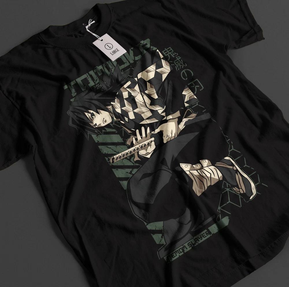 Demon Slayer Shirt Tomioka Giyu TShirt Tanjiro KNY Anime Akaza Doma Muzan Tee