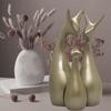 Metallic Laurel Green Home Decor Lucky Deer Family Figurine (Set of 3, Laurel Green)